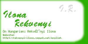 ilona rekvenyi business card